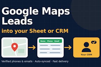 scrape maps business leads into google sheets or your CRM