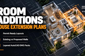 draft 2d cad floor plans house extension architectural room addition plans