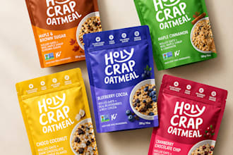design professional pouch packaging, stand up pouch and label design