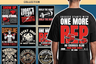 design custom gym fitness and powerlifting t shirts and hoodies for your brand