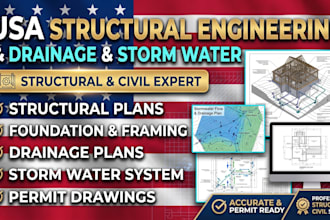 do usa structural engineering plans drainage plans storm water system for permit