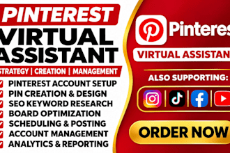 be your pinterest virtual assistant management and SEO