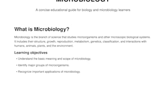 create biology and microbiology educational content