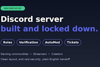 set up a secure discord server for your gaming community or stream