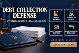 draft a motion to dismiss a debt collection or creditor lawsuit, debt lawsuit