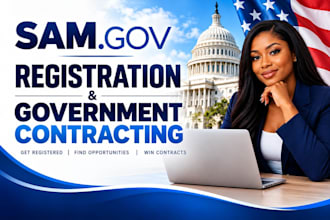 provide sam gov registration and government contract proposal support