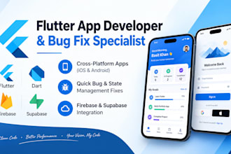 build cross platform flutter app or fix flutter bugs