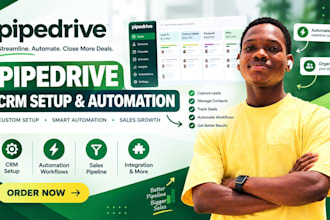 setup and automate your pipedrive CRM, sales pipeline and workflows
