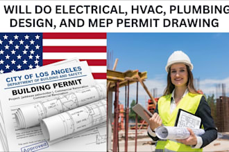 do electrical, hvac, plumbing design, and mep permit drawing