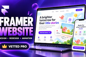 design or redesign a high converting framer website