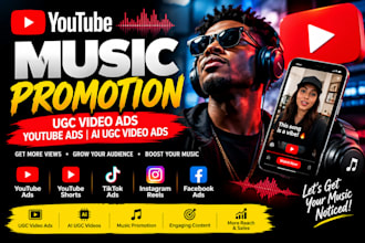 do youtube music promotion, ugc video ads, you tube ads, ai ugc videoads