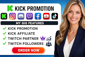 promote your kick channel with targeted viewers and followers, twitch promotion