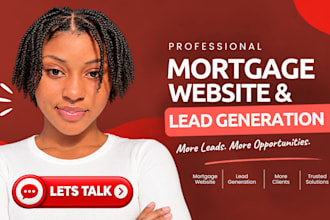 build mortgage website, home loan landing page and lead generation funnel