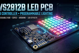 design ws2812b pcb, rgb led controller and programmable lighting