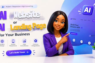 design an ai website or ai landing page for your business