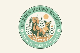 design high quality garden hound society logo