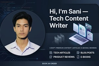 write SEO tech articles and blog posts