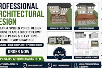 do architectural design, deck, screen porch addition