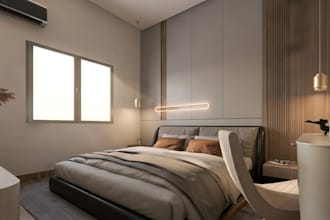 design your bedroom interior with realistic 3d renders