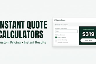 build an instant quote calculator and price estimator for your website