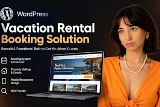 design vacation rental booking website on wordpress