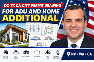 prepare california adu, garage conversion and home addition permit drawings