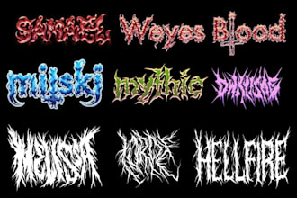 create professional death metal and slam logo design