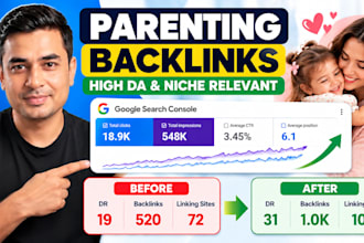 build high da parenting backlinks with niche guest posts