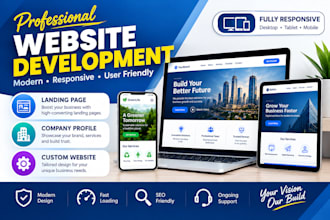 create a responsive landing page or company website