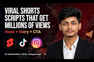 write viral short video scripts for tiktok, and youtube shorts