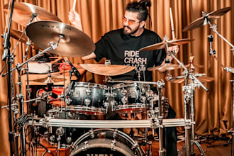 professional session drummer acoustic drum recording