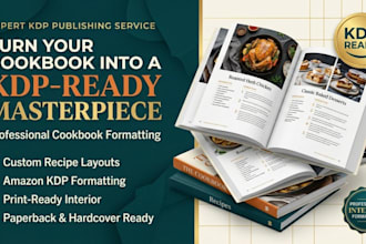 format cookbook for amazon KDP paperback hardcover and print