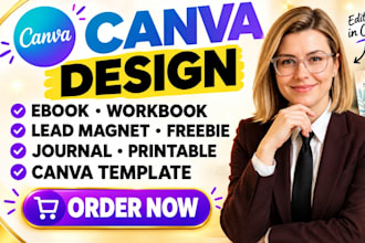design canva ebook lead magnet workbook freebie journal printable template