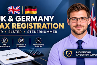 help with UK utr, german tax registration, elster and steuernummer application