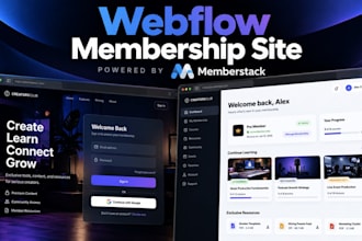 build a webflow membership site with memberstack