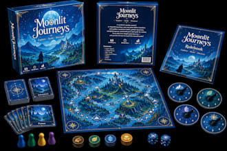 design, illustrate card game designs, tarrot cards on tabletop games