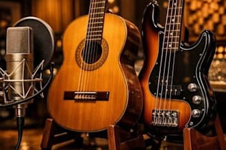 record custom live acoustic guitar, classical guitar, ukulele to your tracks