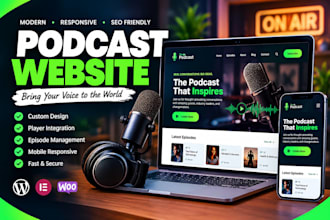 create a podcast website in wordpress with RSS episode import