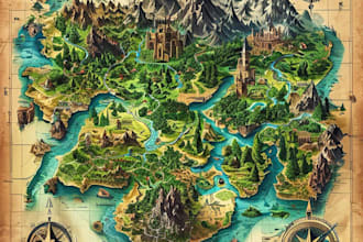 design fantasy rpg maps, game world maps, d and d maps and adventure maps