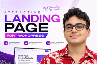 design attractive landing page for wordpress