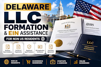 form your delaware llc and assist with ein for non US residents