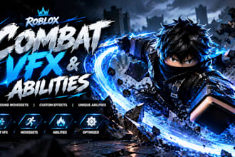create roblox vfx, combat moveset, ability for roblox battleground game