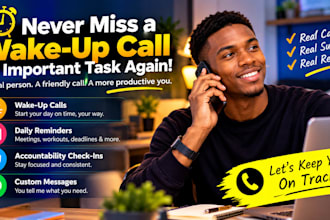 be your personal wake up call assistant reminder for schedules and meetings