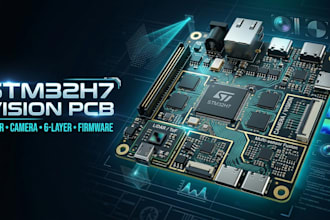 design stm32h7 pcb, lidar, camera, vision sensors, 6 layer pcb and firmware