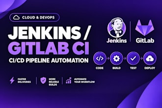 build jenkins or gitlab ci cd pipelines for automated deployment