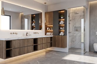 create bathroom design, floor plans, vanity design and bathroom cabinet drawings