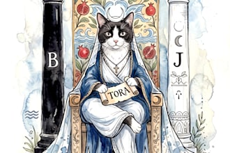 create a mystical spiritual illustration for your brand book or album