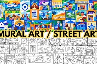 custom mural wall art cafe mural artwork street art graffiti mural wall decor