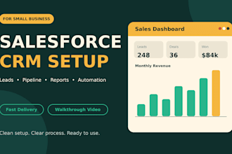 setup salesforce CRM, leads, reports and automation