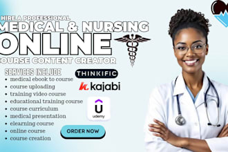 do medical SEO course content writing, course curriculum creation, PDF workbook